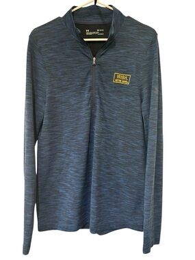 Under Armour Men's Blue/Black Long Sleeve Fitted Notre Dame 1/4 Zip Top Size M